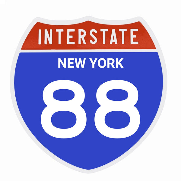 Interstate 88 Road Sign Replica – Personalized Travel Sign | Home & Office Wall Decor (8.54” x 8.53”)
