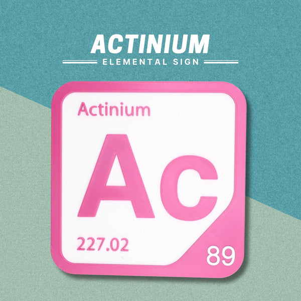 ACTINIUM Periodic Table Tile – Educational Wall Art for Science Lovers, with Adhesive Strip, 5.6 x 5.6 Inches