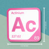 ACTINIUM Periodic Table Tile – Educational Wall Art for Science Lovers, with Adhesive Strip, 5.6 x 5.6 Inches