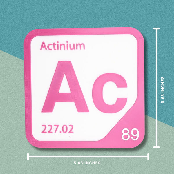 ACTINIUM Periodic Table Tile – Educational Wall Art for Science Lovers, with Adhesive Strip, 5.6 x 5.6 Inches