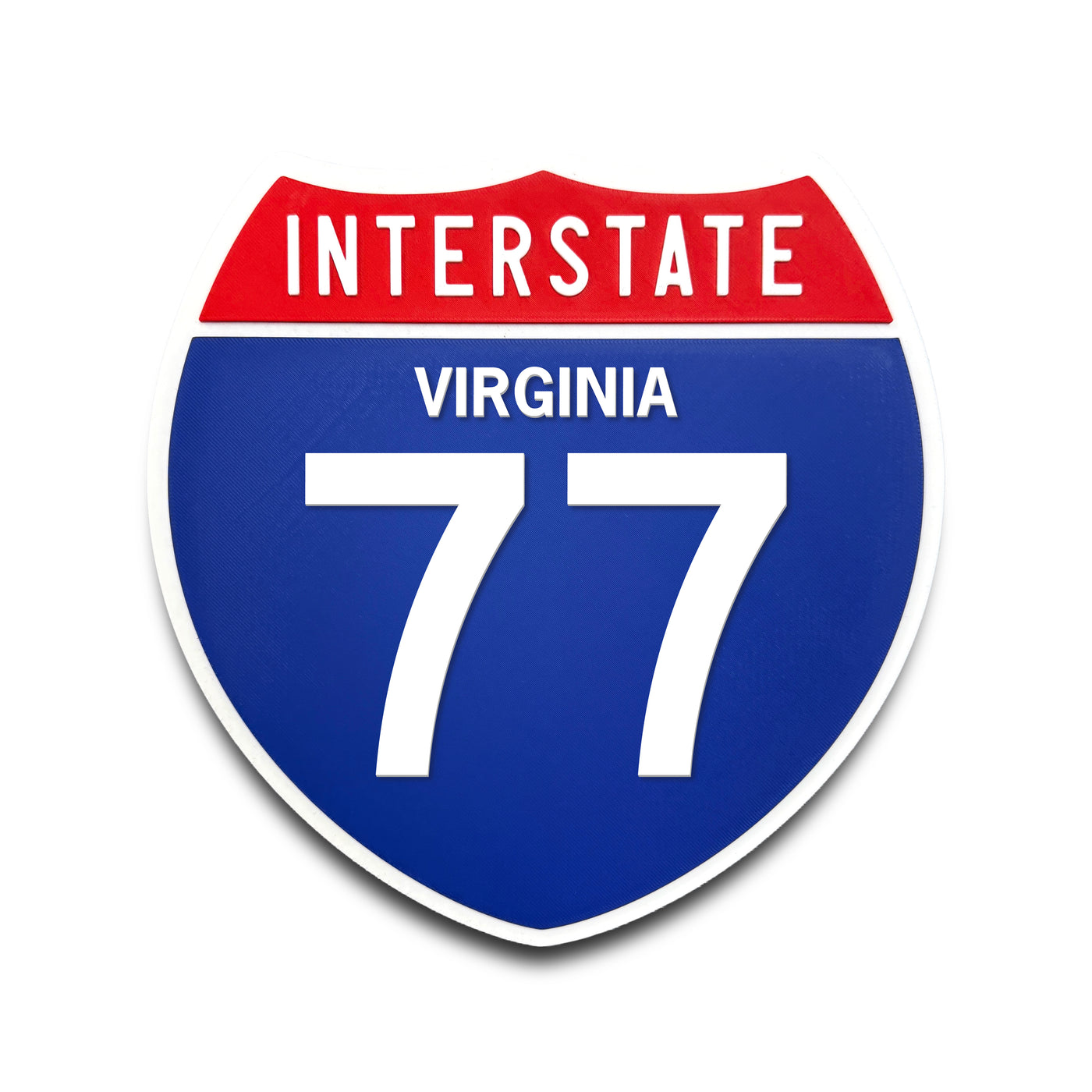 Interstate 77 Virginia road sign replica front view