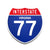 Interstate 77 Virginia road sign replica front view