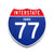 Interstate 77 Ohio road sign replica front view