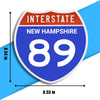 Interstate 89 Road Sign Replica – Personalized Travel Sign | Home & Office Wall Decor (8.54” x 8.53”)