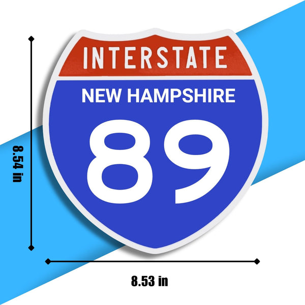 Interstate 89 Road Sign Replica – Personalized Travel Sign | Home & Office Wall Decor (8.54” x 8.53”)