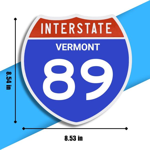 Interstate 89 Road Sign Replica – Personalized Travel Sign | Home & Office Wall Decor (8.54” x 8.53”)