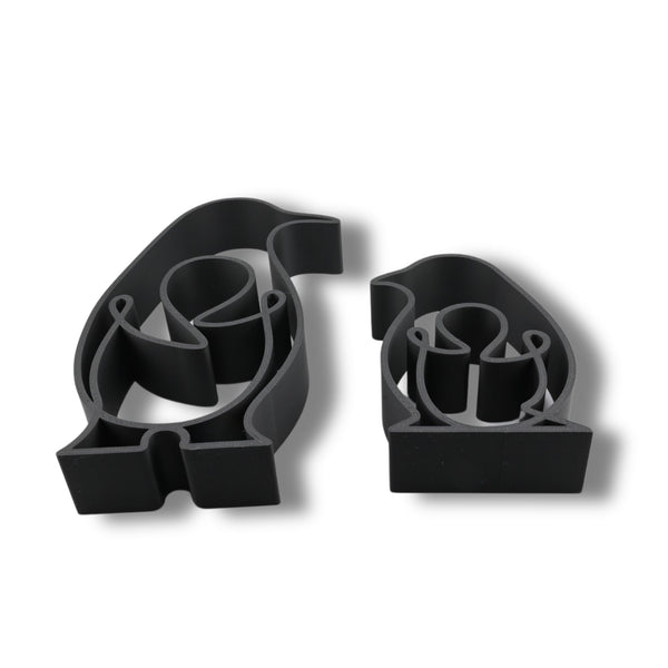 Arctic Penguin Embrace Set, Minimalist Line Art Penguin Set, Momma & Baby Penguin Home Decor, Modern Hobbies and Desk Line Art