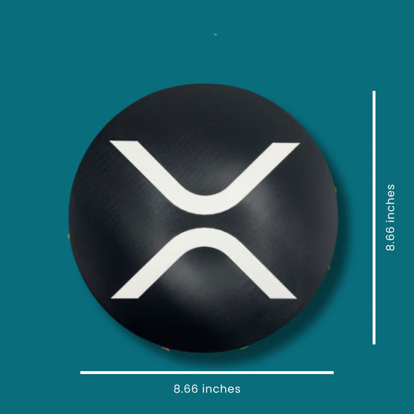 Modern XRP Wall Sign – Cryptocurrency Decor | XRP Logo Wall Art | 8.66" x 8.66" | Adhesive Backing | Perfect Gift for Crypto Enthusiasts