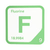 FLUORINE Periodic Table Tile – Educational Wall Art for Science Lovers, 5.6 x 5.6 Inches