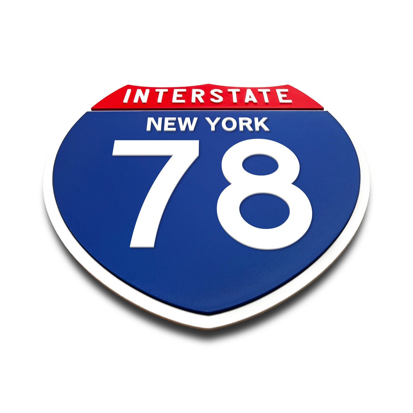 Interstate 78 New York road sign replica flat view