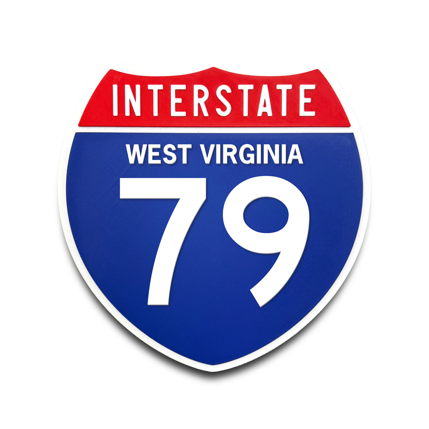 Interstate 79 West Virginia road sign replica front view
