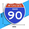 Interstate 90 Road Sign Replica – Personalized Travel Sign | Home & Office Wall Decor (8.54” x 8.53”)