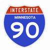Interstate 90 Road Sign Replica – Personalized Travel Sign | Home & Office Wall Decor (8.54” x 8.53”)
