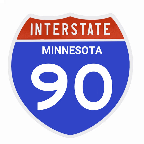 Interstate 90 Road Sign Replica – Personalized Travel Sign | Home & Office Wall Decor (8.54” x 8.53”)