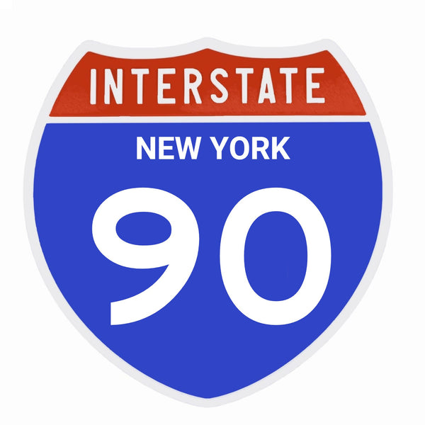 Interstate 90 Road Sign Replica – Personalized Travel Sign | Home & Office Wall Decor (8.54” x 8.53”)