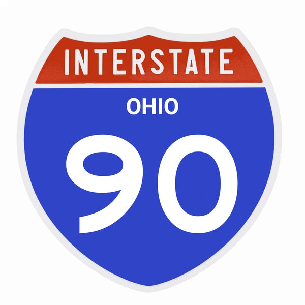 Interstate 90 Road Sign Replica – Personalized Travel Sign | Home & Office Wall Decor (8.54” x 8.53”)