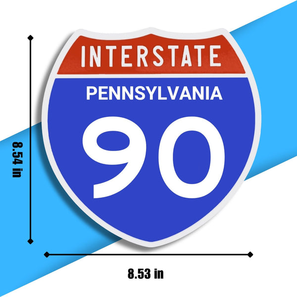 Interstate 90 Road Sign Replica – Personalized Travel Sign | Home & Office Wall Decor (8.54” x 8.53”)