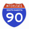 Interstate 90 Road Sign Replica – Personalized Travel Sign | Home & Office Wall Decor (8.54” x 8.53”)