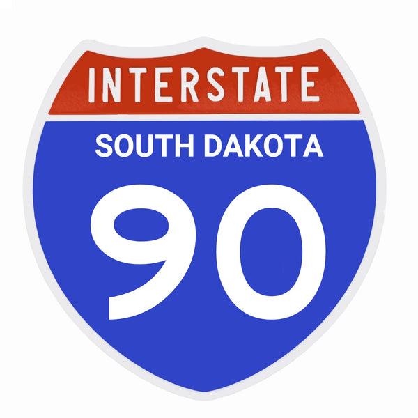 Interstate 90 Road Sign Replica – Personalized Travel Sign | Home & Office Wall Decor (8.54” x 8.53”)