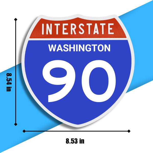 Interstate 90 Road Sign Replica – Personalized Travel Sign | Home & Office Wall Decor (8.54” x 8.53”)