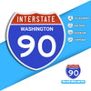 Interstate 90 Road Sign Replica – Personalized Travel Sign | Home & Office Wall Decor (8.54” x 8.53”)