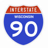 Interstate 90 Road Sign Replica – Personalized Travel Sign | Home & Office Wall Decor (8.54” x 8.53”)