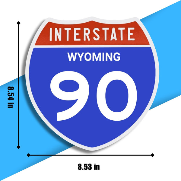 Interstate 90 Road Sign Replica – Personalized Travel Sign | Home & Office Wall Decor (8.54” x 8.53”)