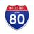 Interstate 80 Utah road sign replica front view