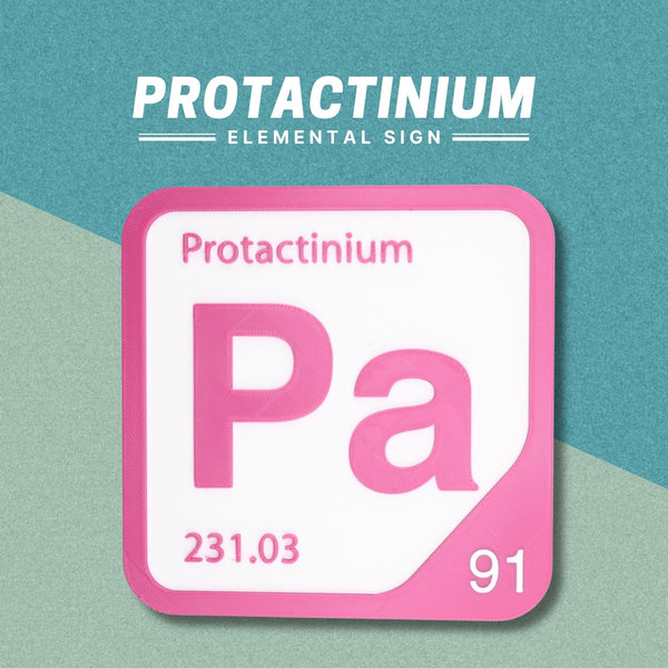 PROTACTINIUM Periodic Table Tile – Educational Wall Art for Science Lovers, 5.6 x 5.6 Inches
