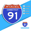 Interstate 91 Road Sign Replica – Personalized Travel Sign | Home & Office Wall Decor (8.54” x 8.53”)