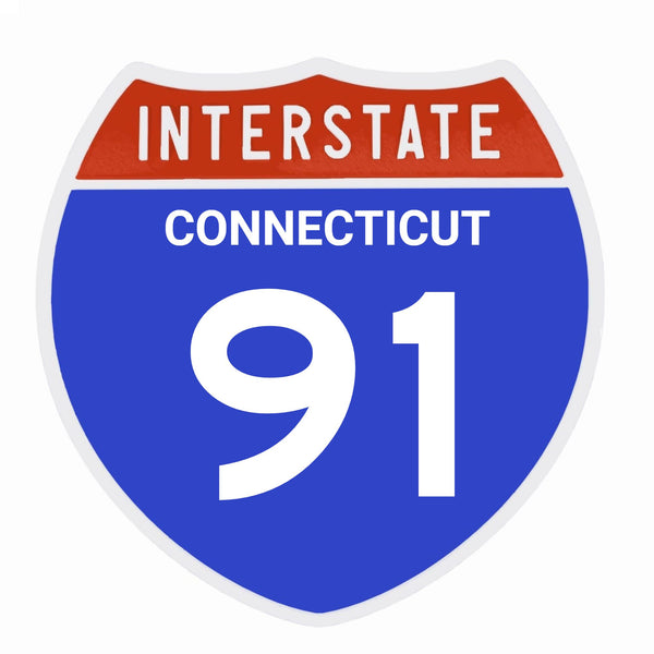 Interstate 91 Road Sign Replica – Personalized Travel Sign | Home & Office Wall Decor (8.54” x 8.53”)