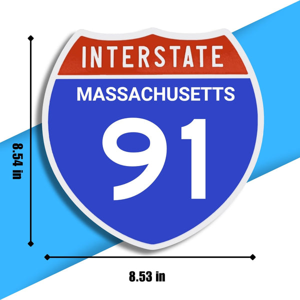 Interstate 91 Road Sign Replica – Personalized Travel Sign | Home & Office Wall Decor (8.54” x 8.53”)