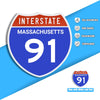 Interstate 91 Road Sign Replica – Personalized Travel Sign | Home & Office Wall Decor (8.54” x 8.53”)