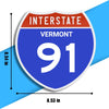 Interstate 91 Road Sign Replica – Personalized Travel Sign | Home & Office Wall Decor (8.54” x 8.53”)