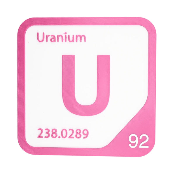 URANIUM Periodic Table Tile – Educational Wall Art for Science Lovers, 5.6 x 5.6 Inches
