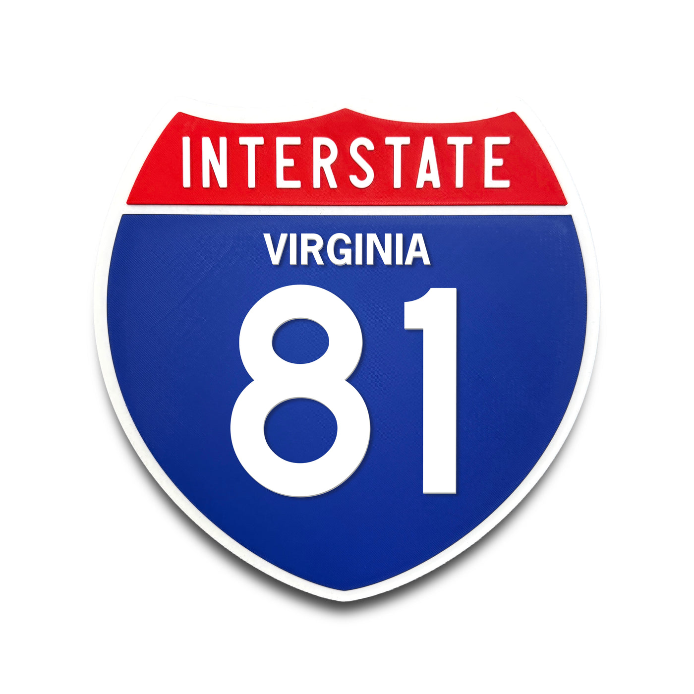 Interstate 81 Virginia road sign replica front view