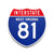 Interstate 81 West Virginia road sign replica front view