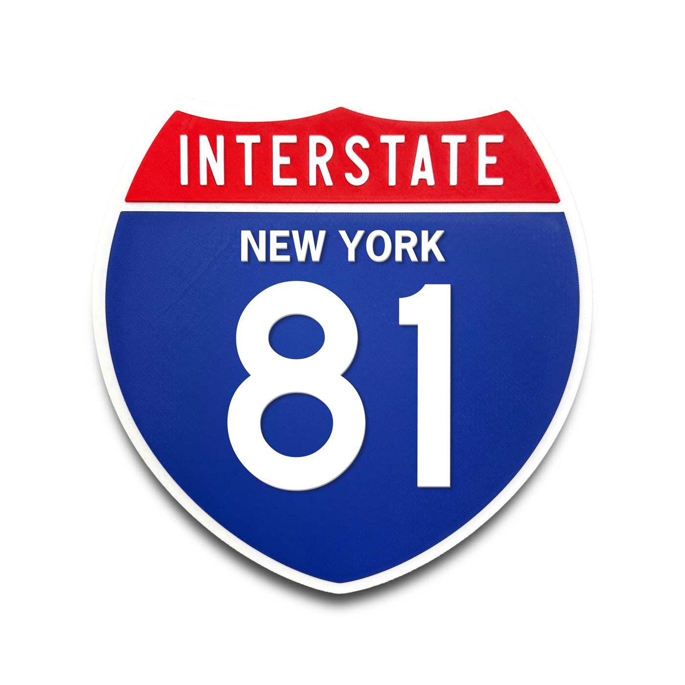 Interstate 81 New York road sign replica front view