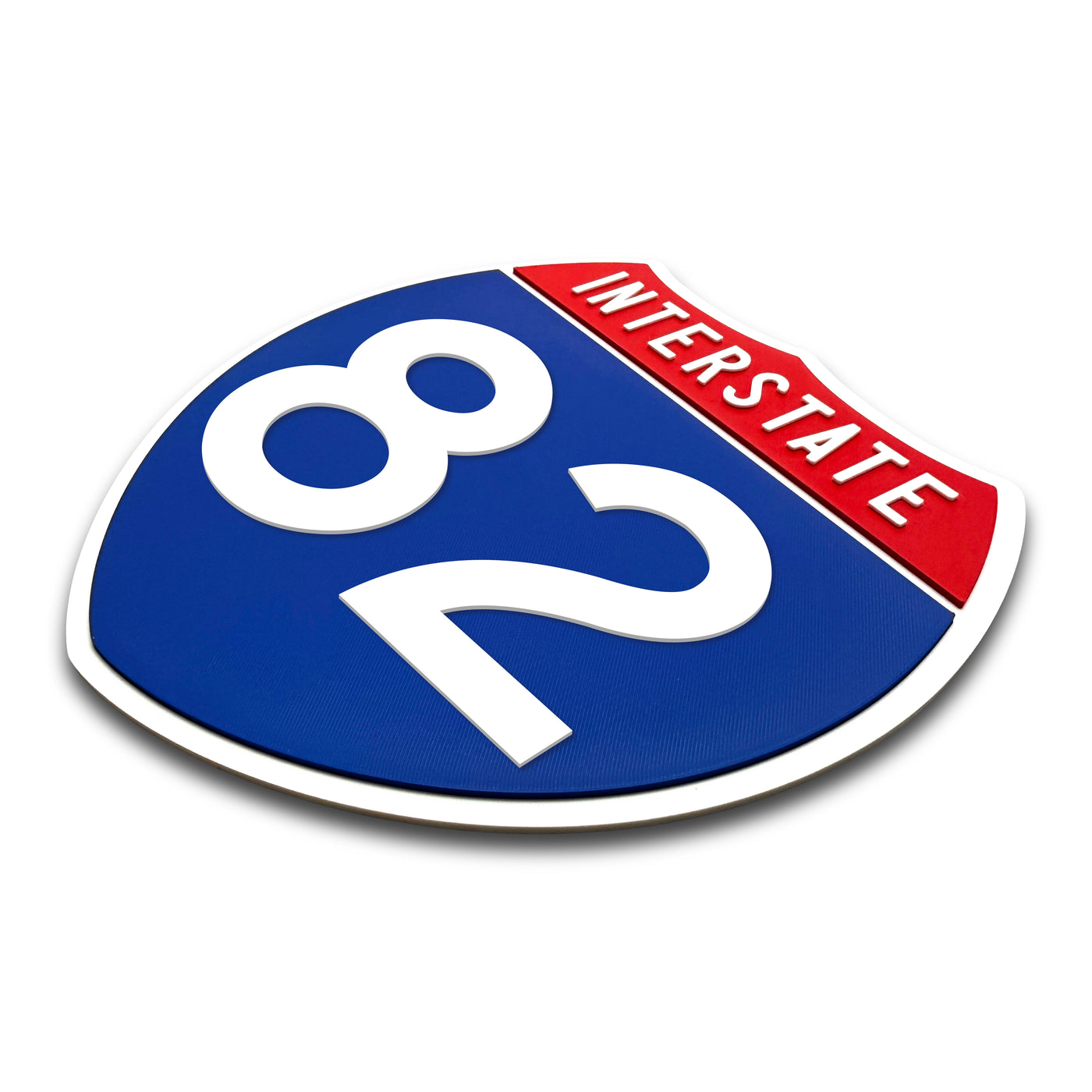 Interstate 82 Number Only road sign replica three quarter view