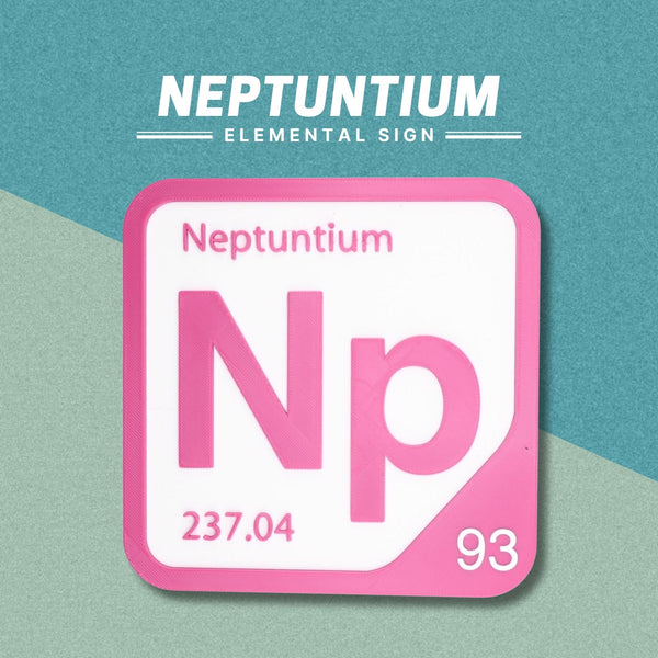 NEPTUNIUM Periodic Table Tile – Educational Wall Art for Science Lovers, 5.6 x 5.6 Inches