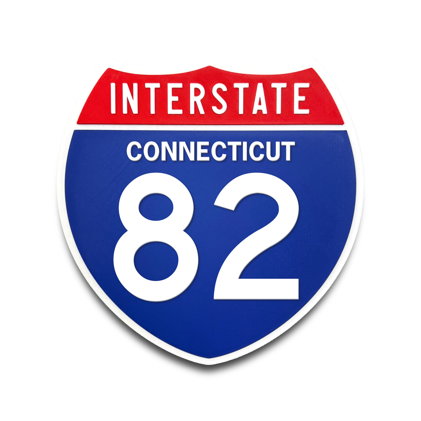 Interstate 82 Connecticut road sign replica front view