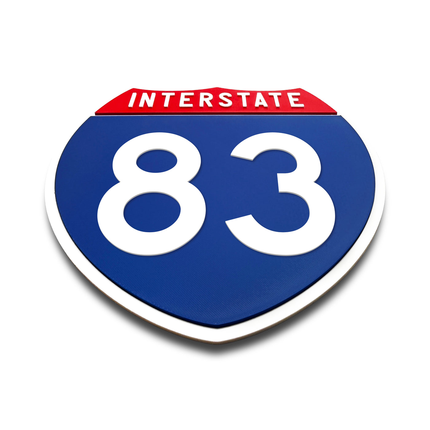 Interstate 83 Number Only road sign replica flat view