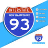 Interstate 93 Road Sign Replica – Personalized Travel Sign | Home & Office Wall Decor (8.54” x 8.53”)