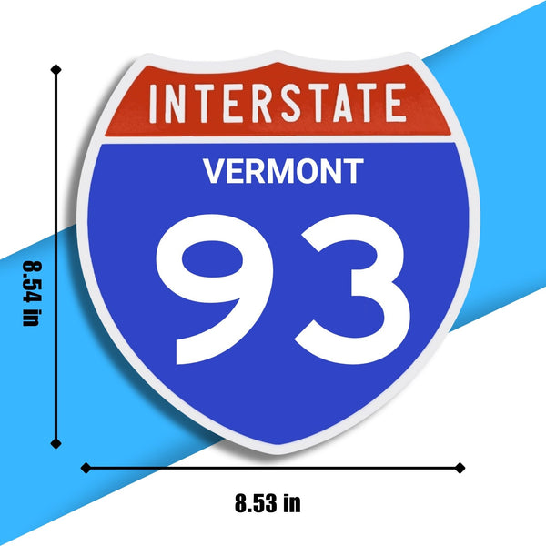 Interstate 93 Road Sign Replica – Personalized Travel Sign | Home & Office Wall Decor (8.54” x 8.53”)