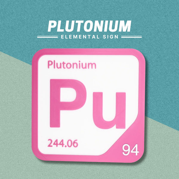 PLUTONIUM Periodic Table Tile – Educational Wall Art for Science Lovers, 5.6 x 5.6 Inches
