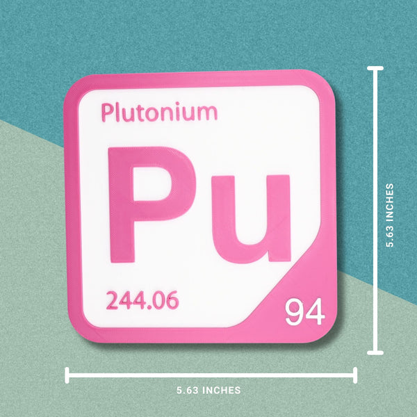 PLUTONIUM Periodic Table Tile – Educational Wall Art for Science Lovers, 5.6 x 5.6 Inches