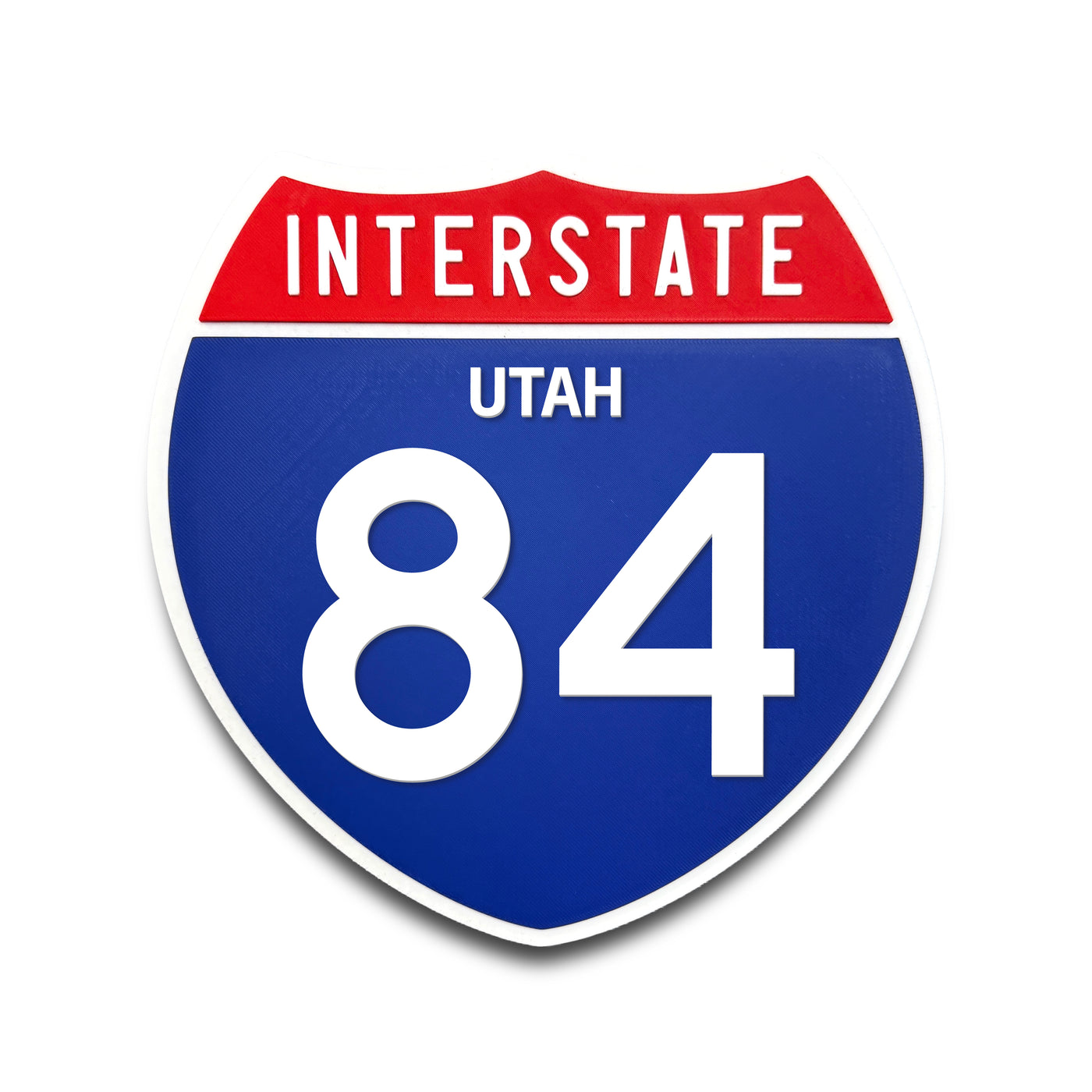 Interstate 84 Utah road sign replica front view