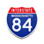 Interstate 84 Massachusetts road sign replica front view
