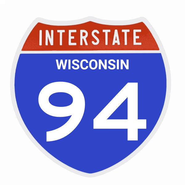 Interstate 94 Road Sign Replica – Personalized Travel Sign | Home & Office Wall Decor (8.54” x 8.53”)