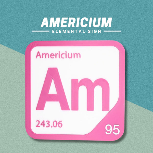 AMERICIUM Periodic Table Tile – Educational Wall Art for Science Lovers, 5.6 x 5.6 Inches
